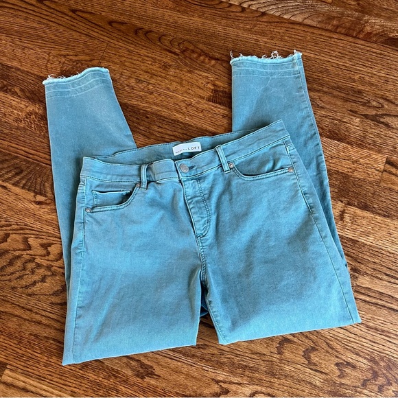 LOFT Denim - LOFT Women's Modern Skinny Crop Teal Jeans size 8